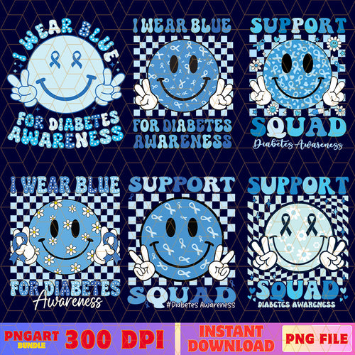 I Wear Blue For Diabetes Awareness Png