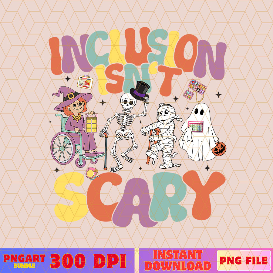 Inclusion Isn't Scary Halloween SLP Png Sped Teacher Png