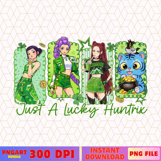 Just A Lucky Huntrix Kpop Demon Hunter Png St Patricks Day Png
