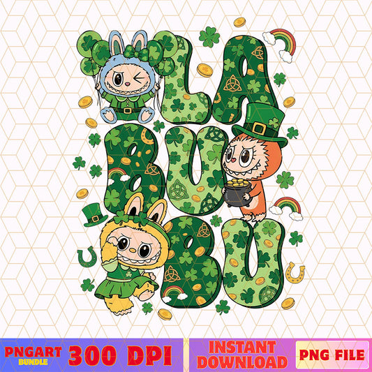Labubu St Patricks Day Png Monster St Patrick's Day Png