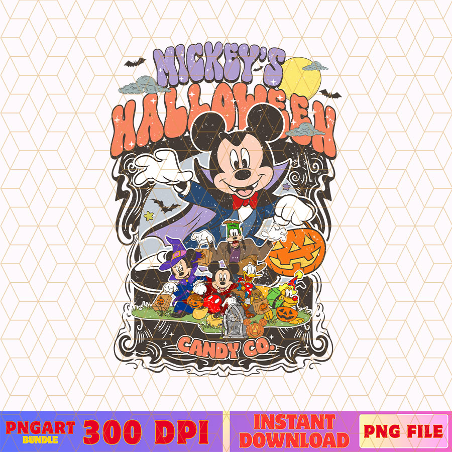 Mickey And Friends Halloween Png Funny Halloween Mickey Png