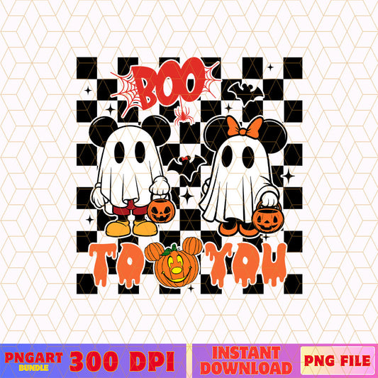 Mickey Minnie Ghost Boo To You Png Disney Halloween Png
