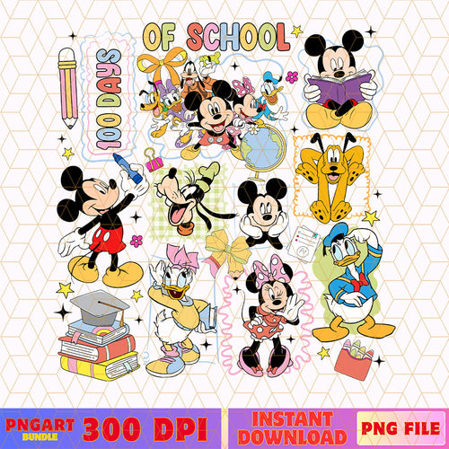 Mickey Mouse 100 Days Of School Doddles Png Kids School Png