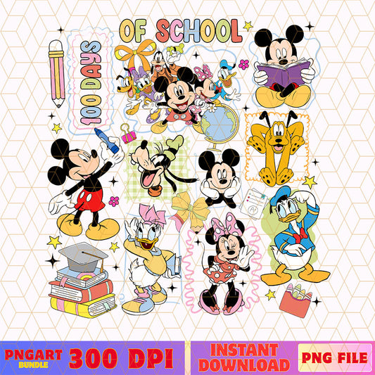 Mickey Mouse 100 Days Of School Doddles Png Kids School Png