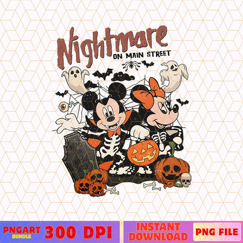 Nightmare On The Main Street Png Mickey Halloween Png