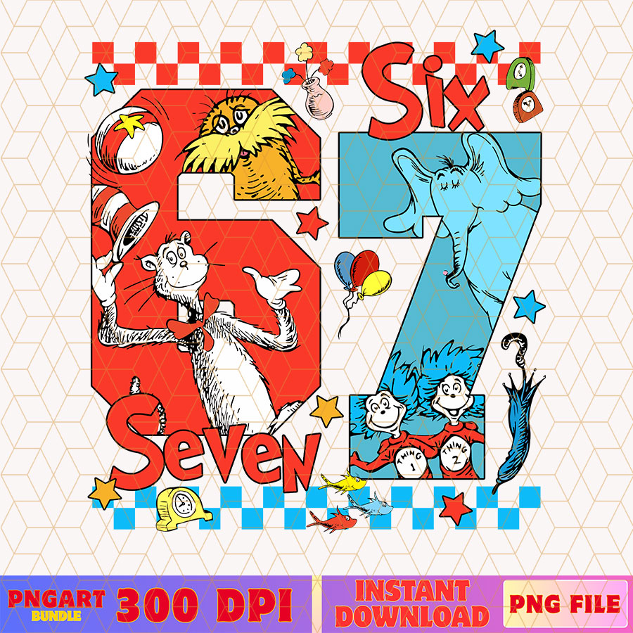 Preppy Coquette Bow Dr Seuss 6 7 Meme Png Six Seven Png