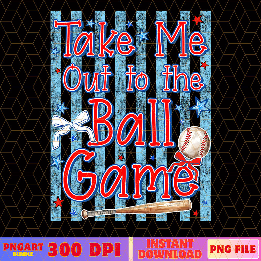 Preppy Take Me Out To The Ball Game Png Baseball Png