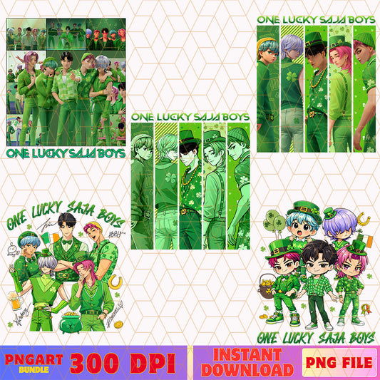Saja Boys Kpop Demon Hunter Png Bundle St Patricks Day Png