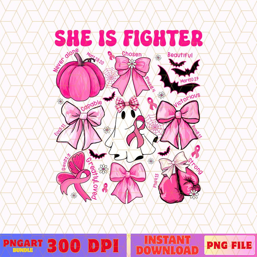 She Is A Fighter Coquette Png Breast Cancer Awareness Png