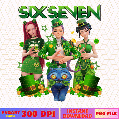 Six Seven Huntrix St Patricks Day Png Kpop Demon Hunter Png