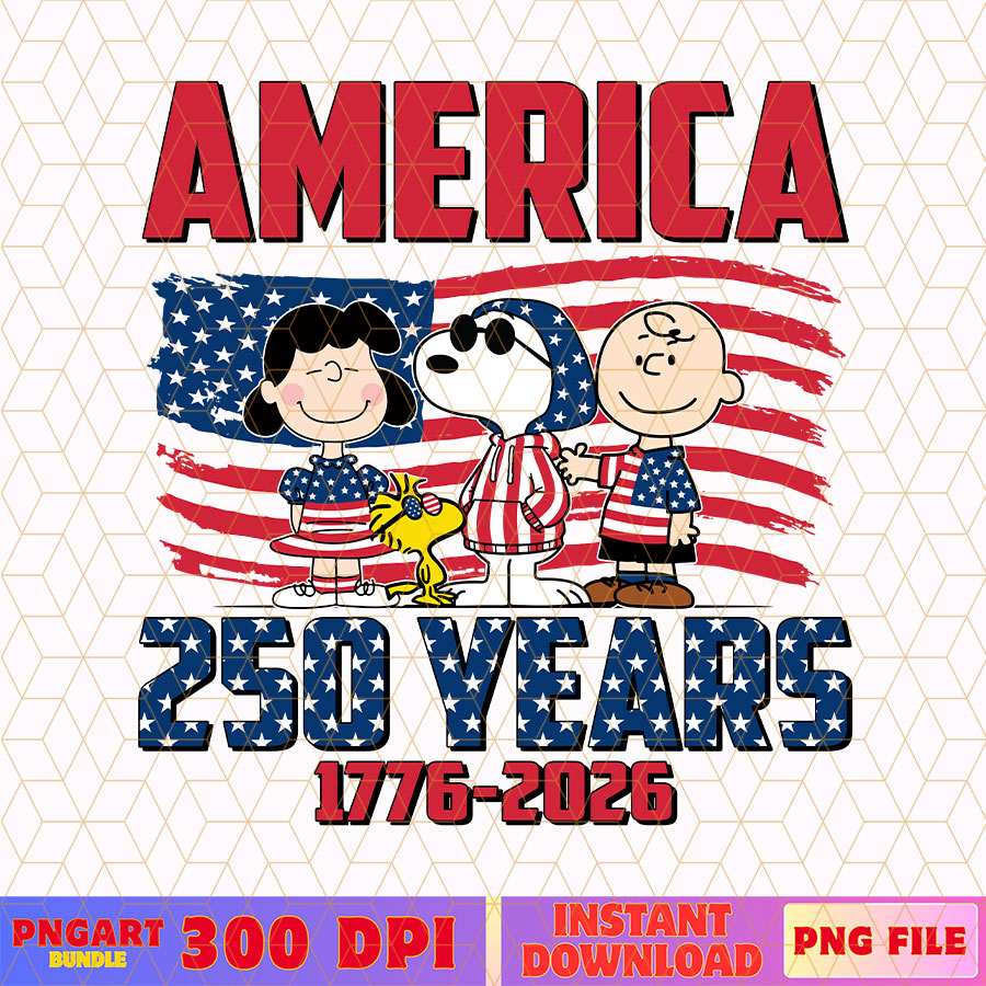 Snoopy USA 250 Years Of Freedom Png 4th Of July Snoopy Png