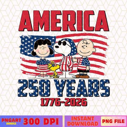 Snoopy USA 250 Years Of Freedom Png 4th Of July Snoopy Png