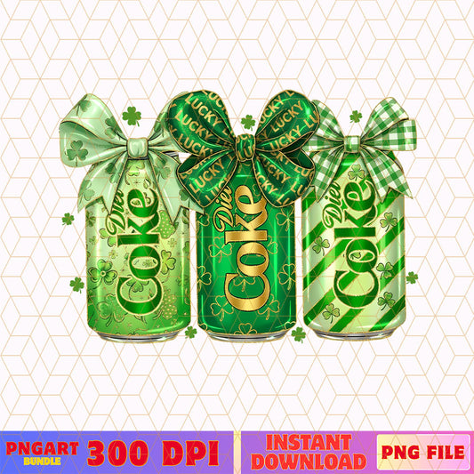 Soda Diet Coke Png Coqutte Bow St Patricks Day Soda Png