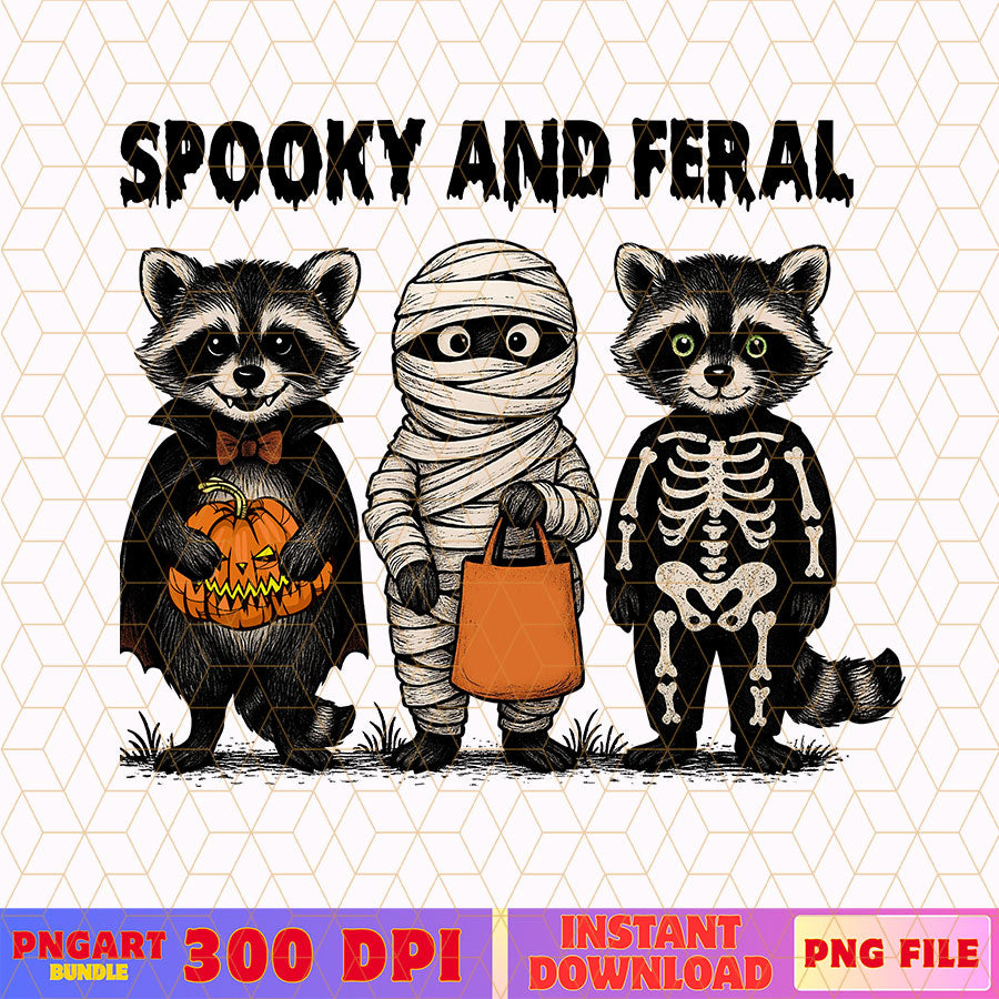 Spooky And Feral Raccoon Halloween Png Raccoon Lover Png