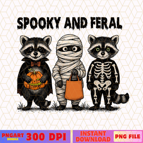 Spooky And Feral Raccoon Halloween Png Raccoon Lover Png