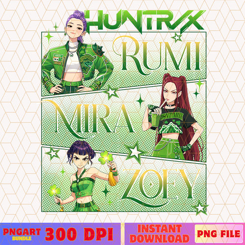 St Patricks Day Huntrix Kpop Demon Hunters Png Kpop Love Png