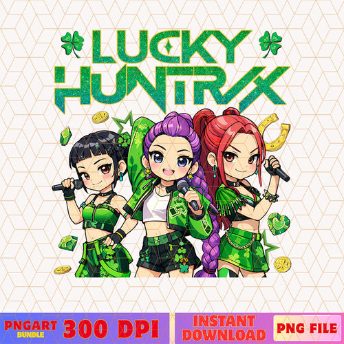 St Patricks Day Lucky Huntrix Kpop Demon Hunters Png