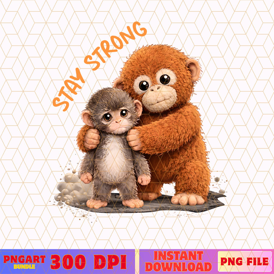Stay Strong Baby Punch Monkey Png Team Punch Viral Png