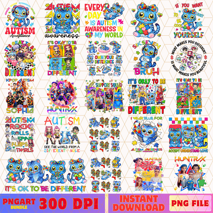 Trendy Autism Awareness K-Pop Huntrix Png Kpop Huntrix Png