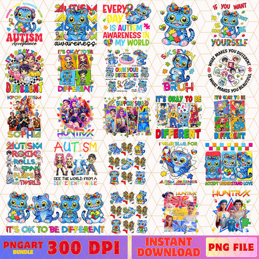 Trendy Autism Awareness K-Pop Huntrix Png Kpop Huntrix Png