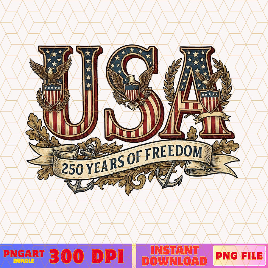 USA Celebrate 250th Anniversary 4th Of July Png