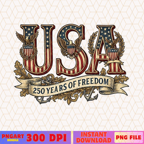 USA Celebrate 250th Anniversary 4th Of July Png