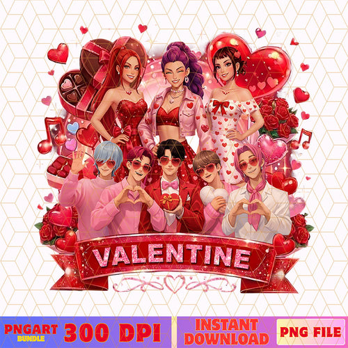 Valentine Huntrix Kpop Demon Hunters Png Valentine Kpop Png