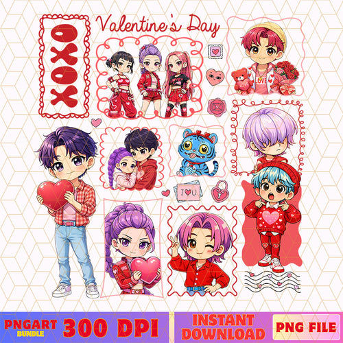 Valentine Huntrix Kpop Demon Hunters Png XoXo Huntrix Png