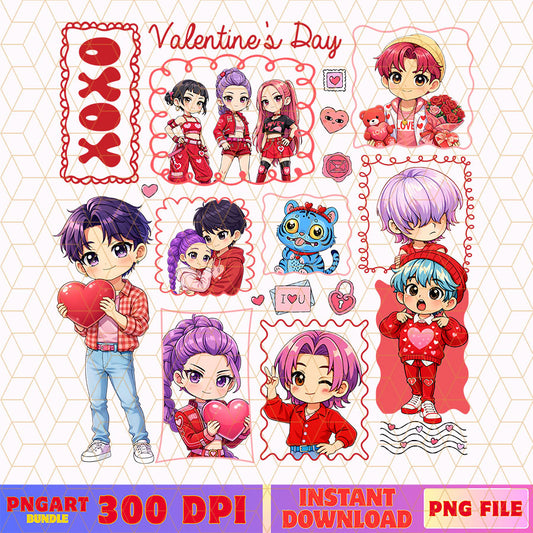Valentine Huntrix Kpop Demon Hunters Png XoXo Huntrix Png