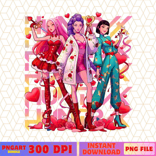 Valentine Huntrix Saja Girls Group Png Huntrix Valentine Png