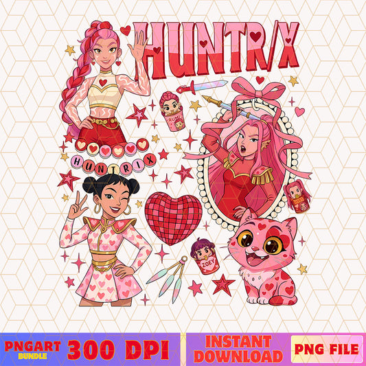 Valentine Kpop Huntrix Png Valentine Saja Girls Png