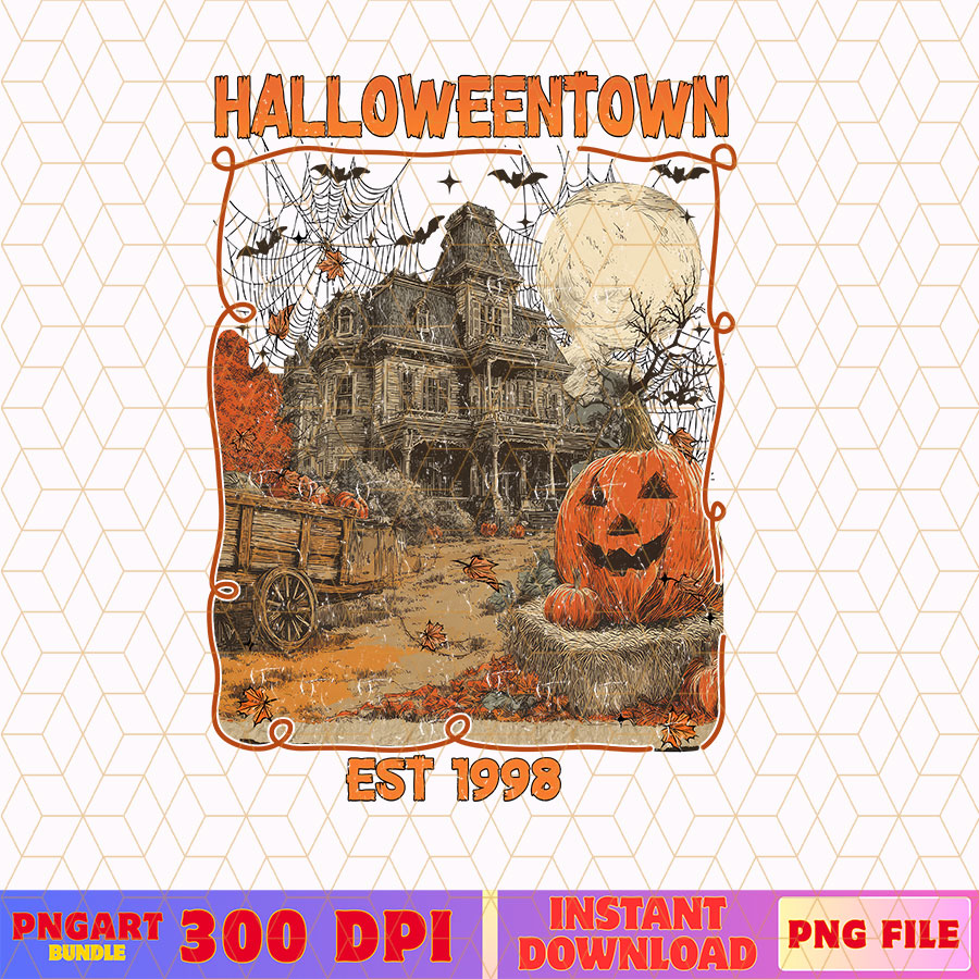 Vintage Halloweentown Png Halloween Town Est 1998 Png