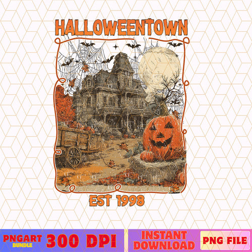 Vintage Halloweentown Png Halloween Town Est 1998 Png